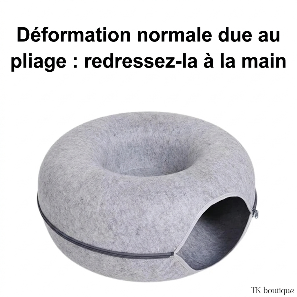 Tunnel Donut pour Chat – Disparaît dedans, ressort fou de joie