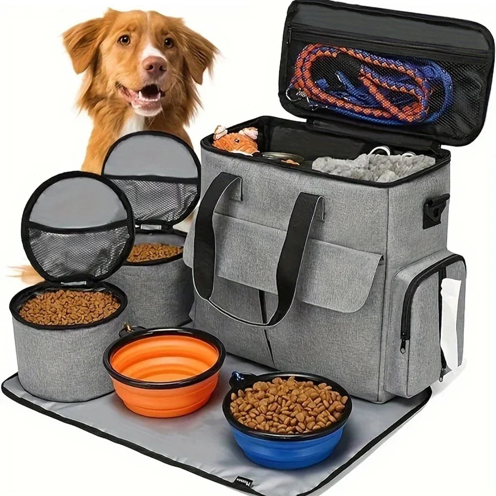 Sac de Voyage pour Chien – Kit Complet 6 Pièces