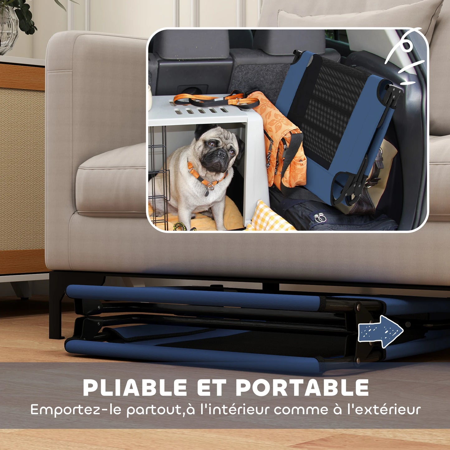 Lit d'été Surélevé Respirant – Pliable