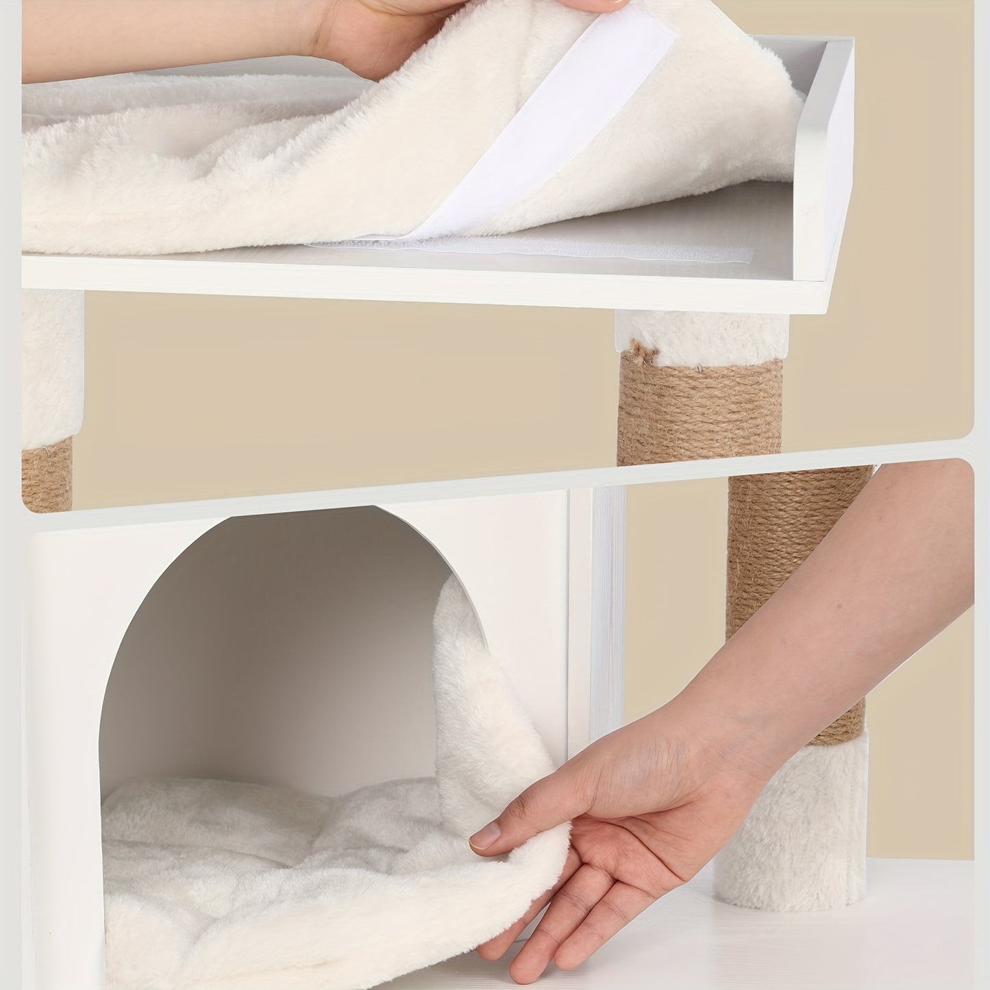poteaux en sisal griffoir arbre à chat / couchettes moelleuses