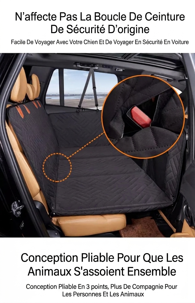 Protection de Siège Voiture Premium pour Chien – Voiture impeccable, trajet zen
