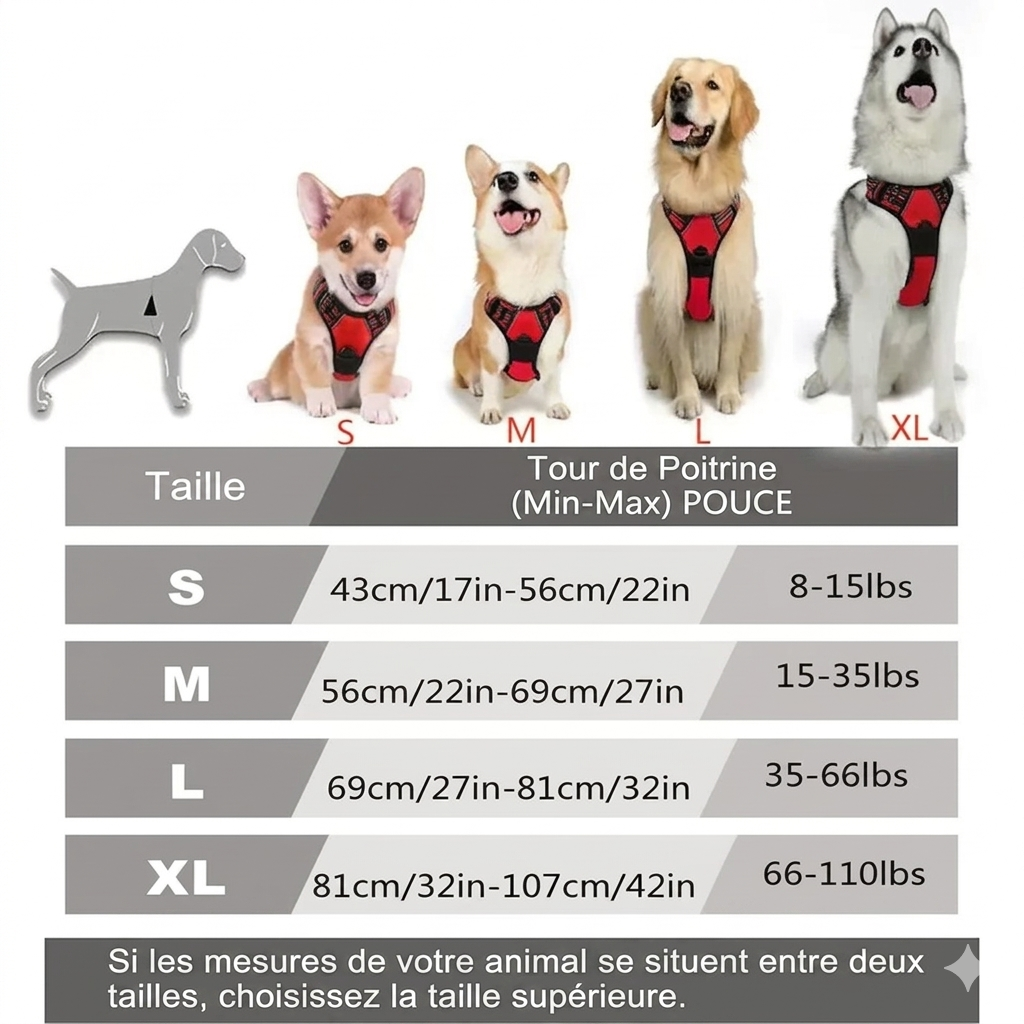 Harnais Réglable en Nylon pour Chien – Confort et liberté