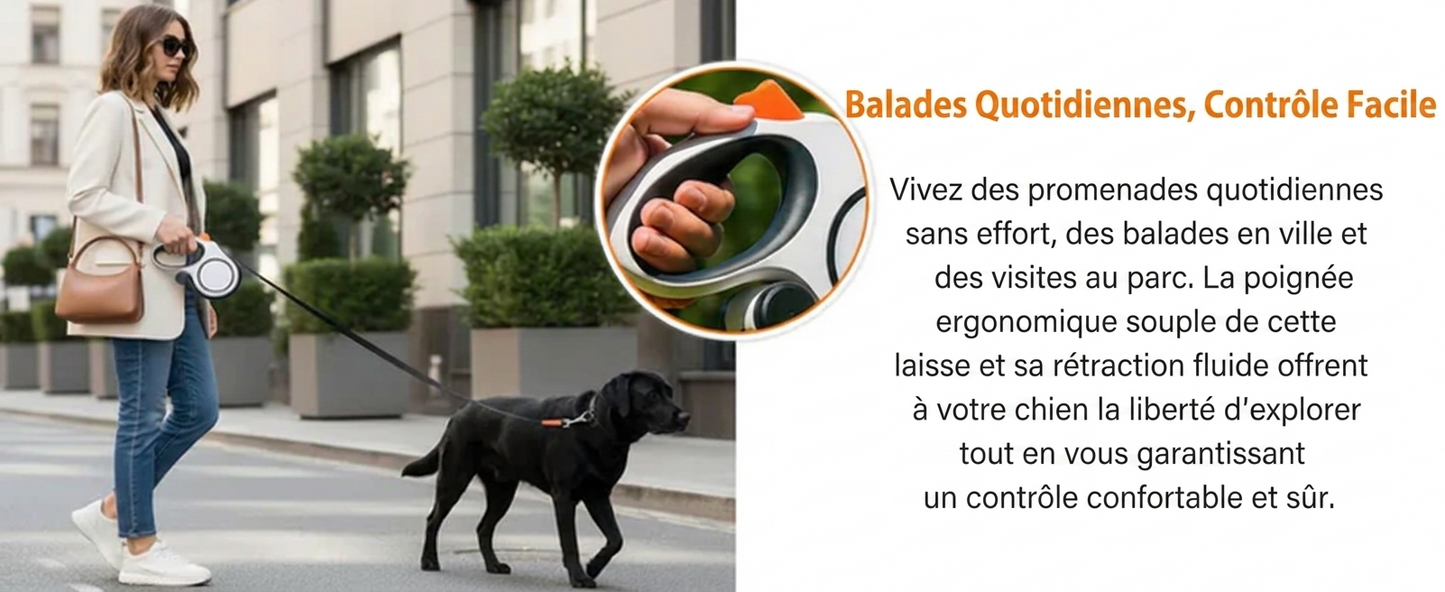 Laisse Rétractable pour Chien – La liberté sous contrôle