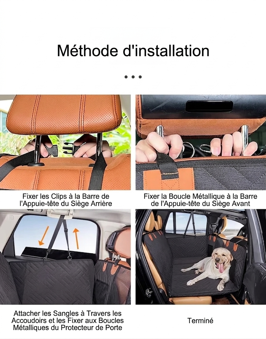 Protection de Siège Voiture Premium pour Chien – Voiture impeccable, trajet zen