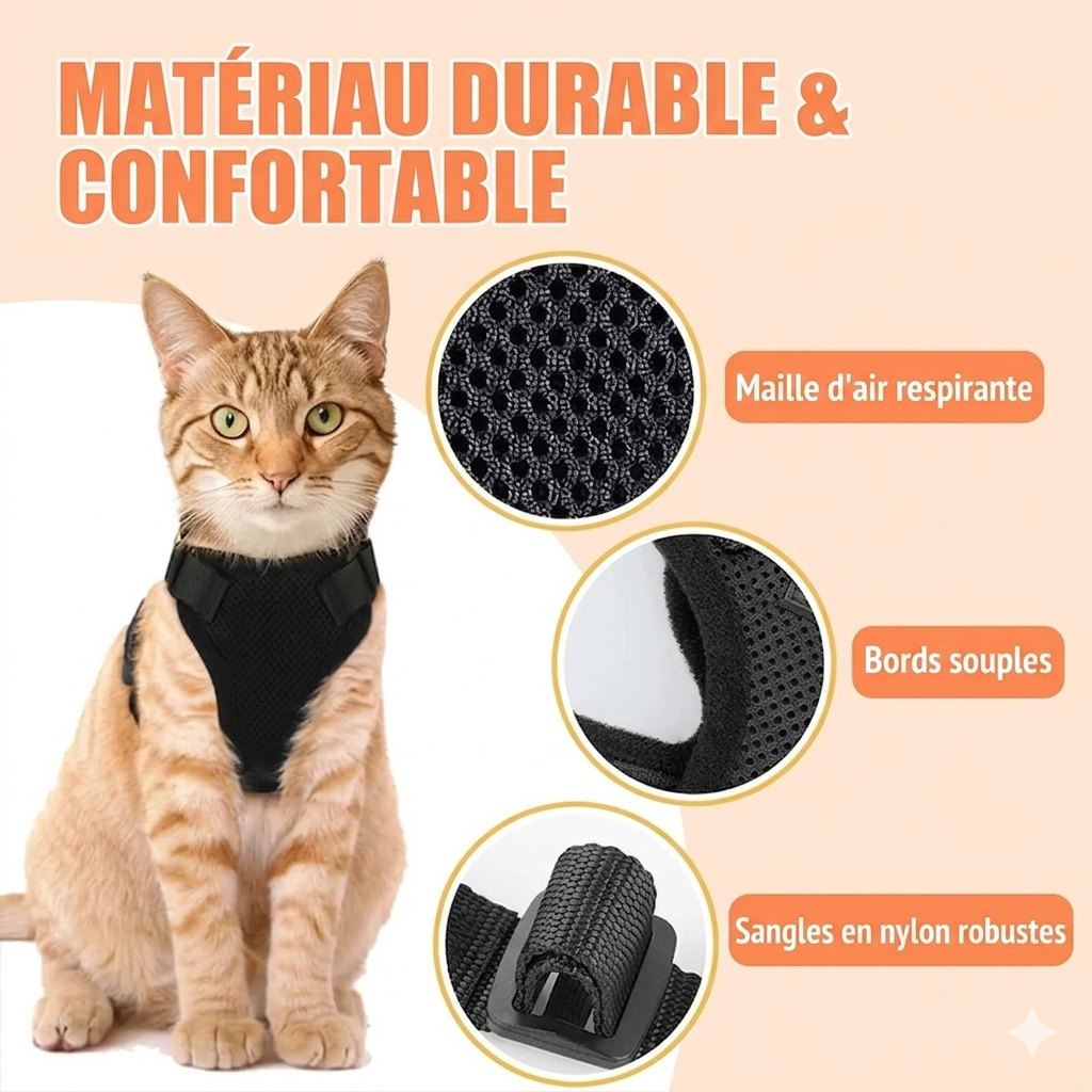 Harnais Anti-Évasion pour Chat