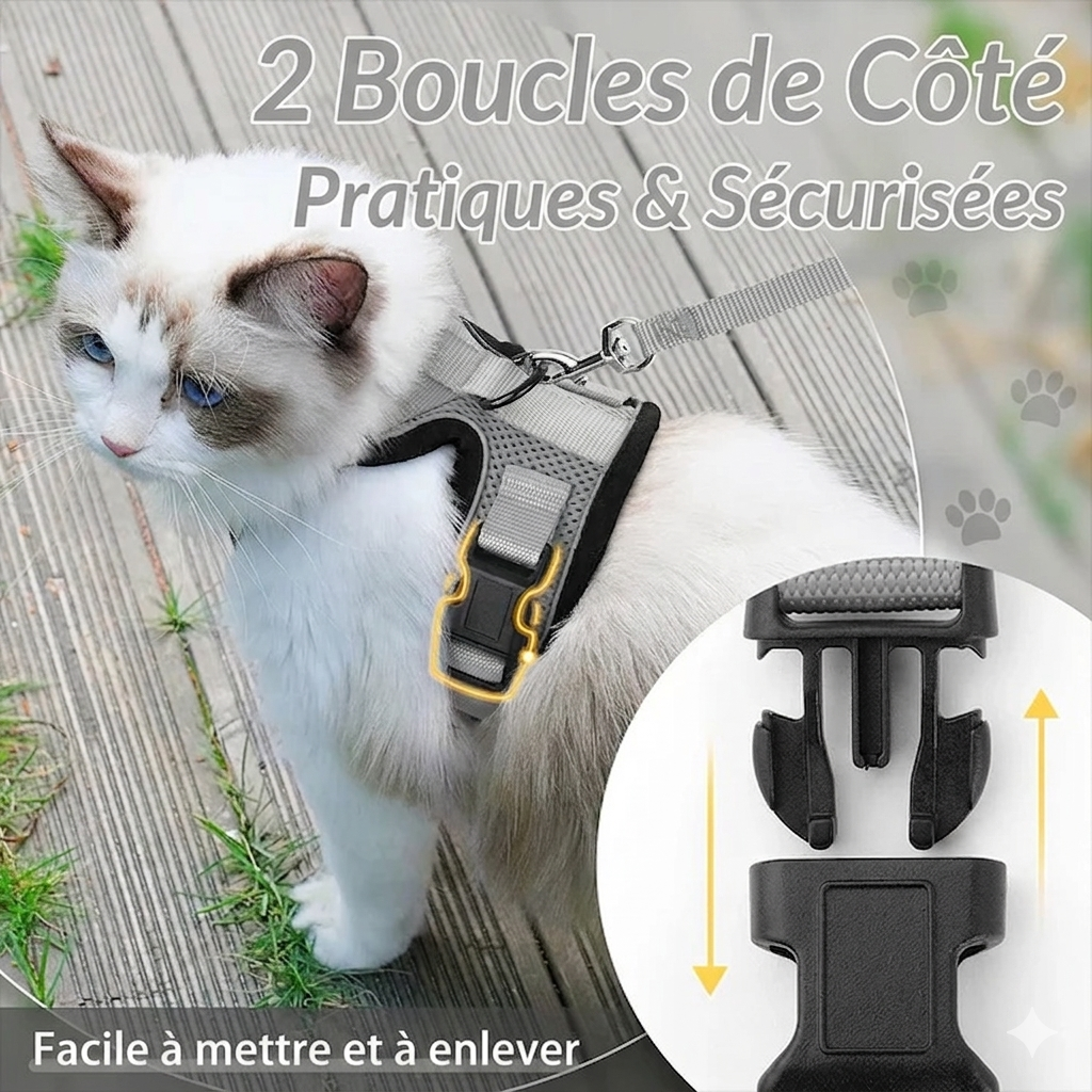 Harnais Anti-Évasion pour Chat