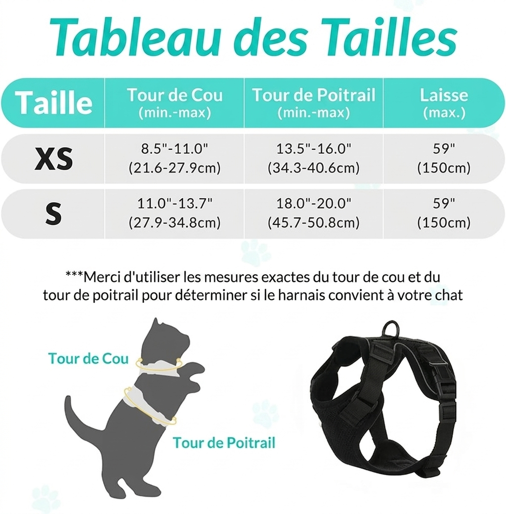 Harnais Anti-Évasion pour Chat