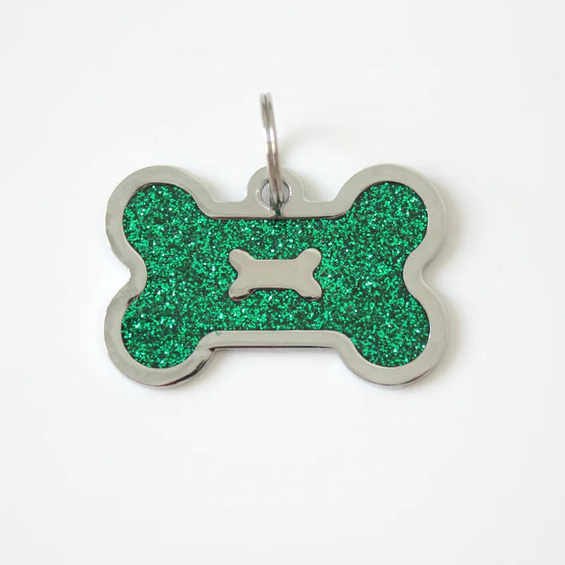Médaille Pailletée – Gravée et Personnalisable pour Chien et Chat