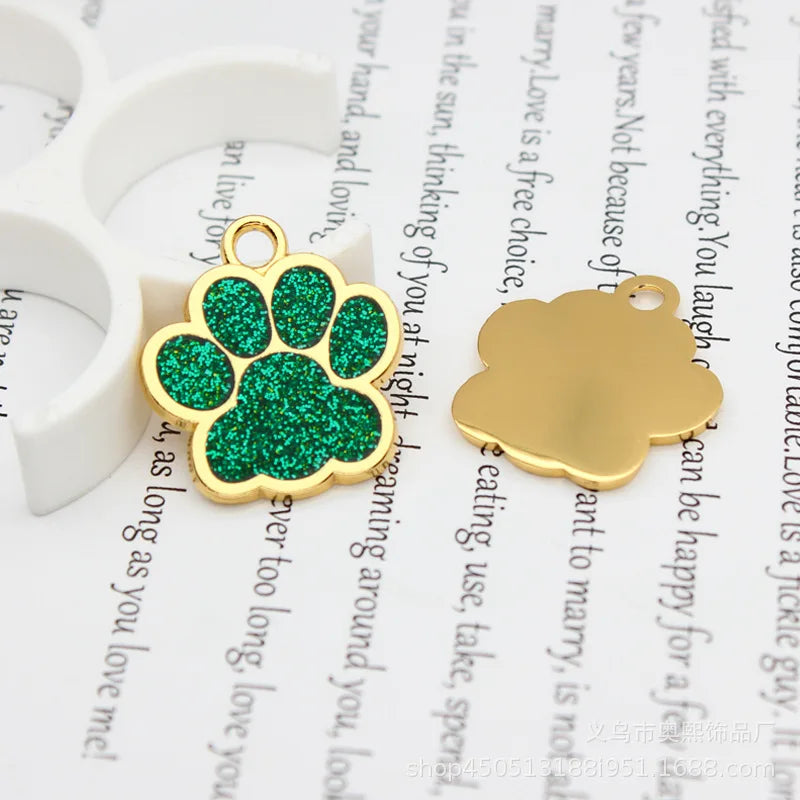 Médaille Pailletée – Gravée et Personnalisable pour Chien et Chat