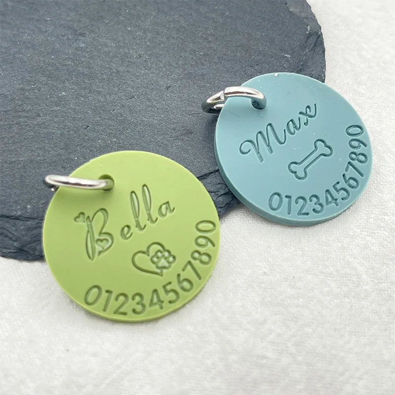 Médaille Silicone Personnalisée pour Chien et Chat – Colorée et unique