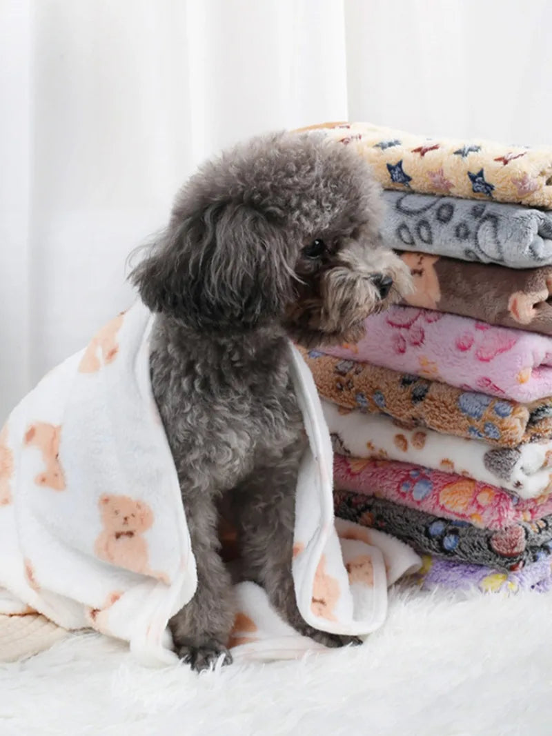 Couverture en Velours Polaire Douce Multiusage pour Chien et Chat | Chaude & Douilette | 60x40 à 100x76cm