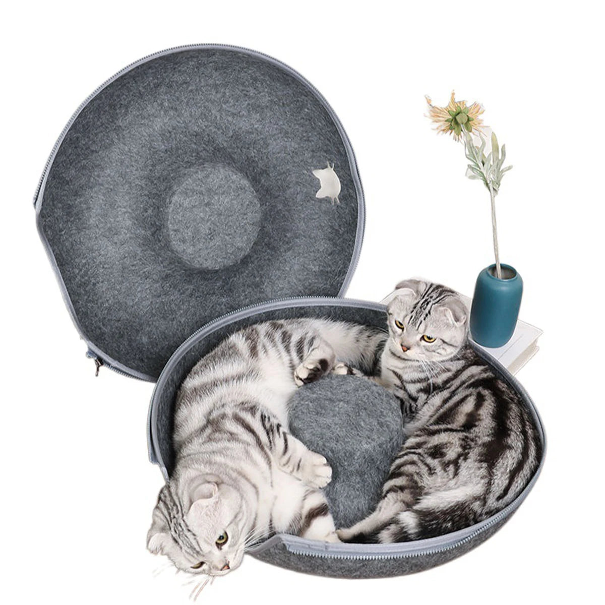 Tunnel Donut pour Chat – Disparaît dedans, ressort fou de joie