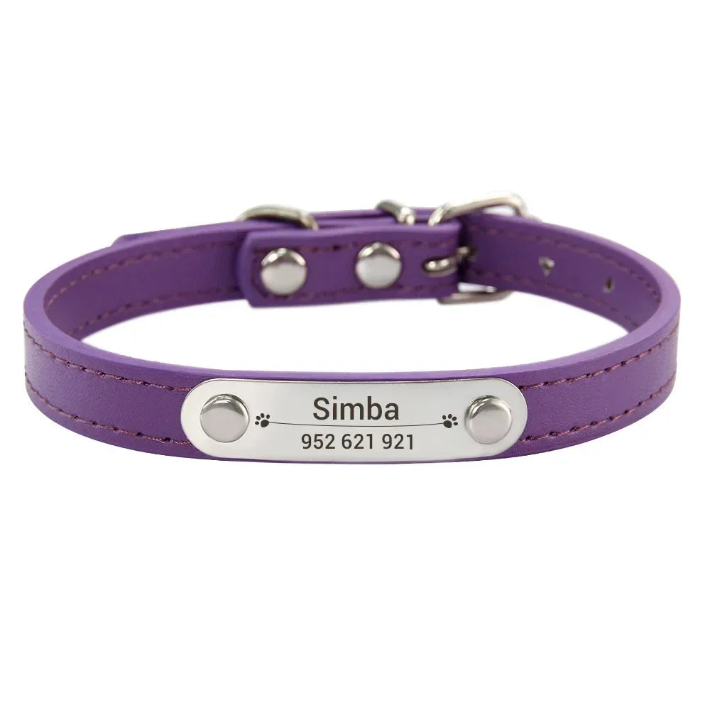 Collier en Cuir PU Personnalisé pour Chien et Chat – Pour eux deux, à leur image