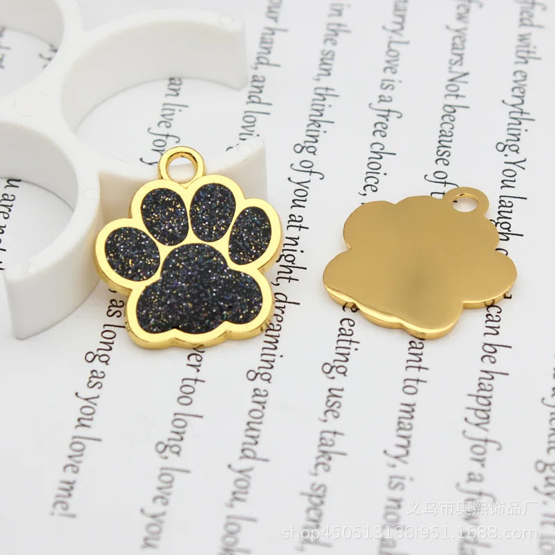 Médaille Pailletée – Gravée et Personnalisable pour Chien et Chat