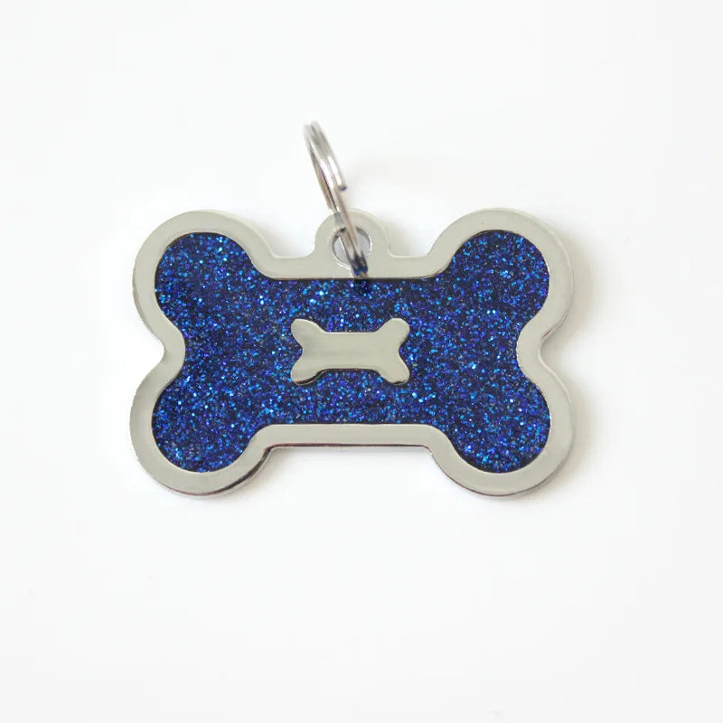 Médaille Pailletée – Gravée et Personnalisable pour Chien et Chat