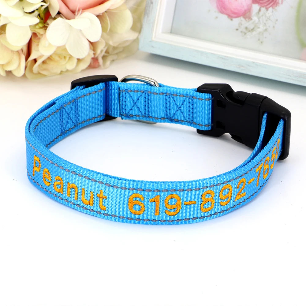 Collier Nylon Brodé Personnalisé pour Chien – Son prénom brodé sur mesure
