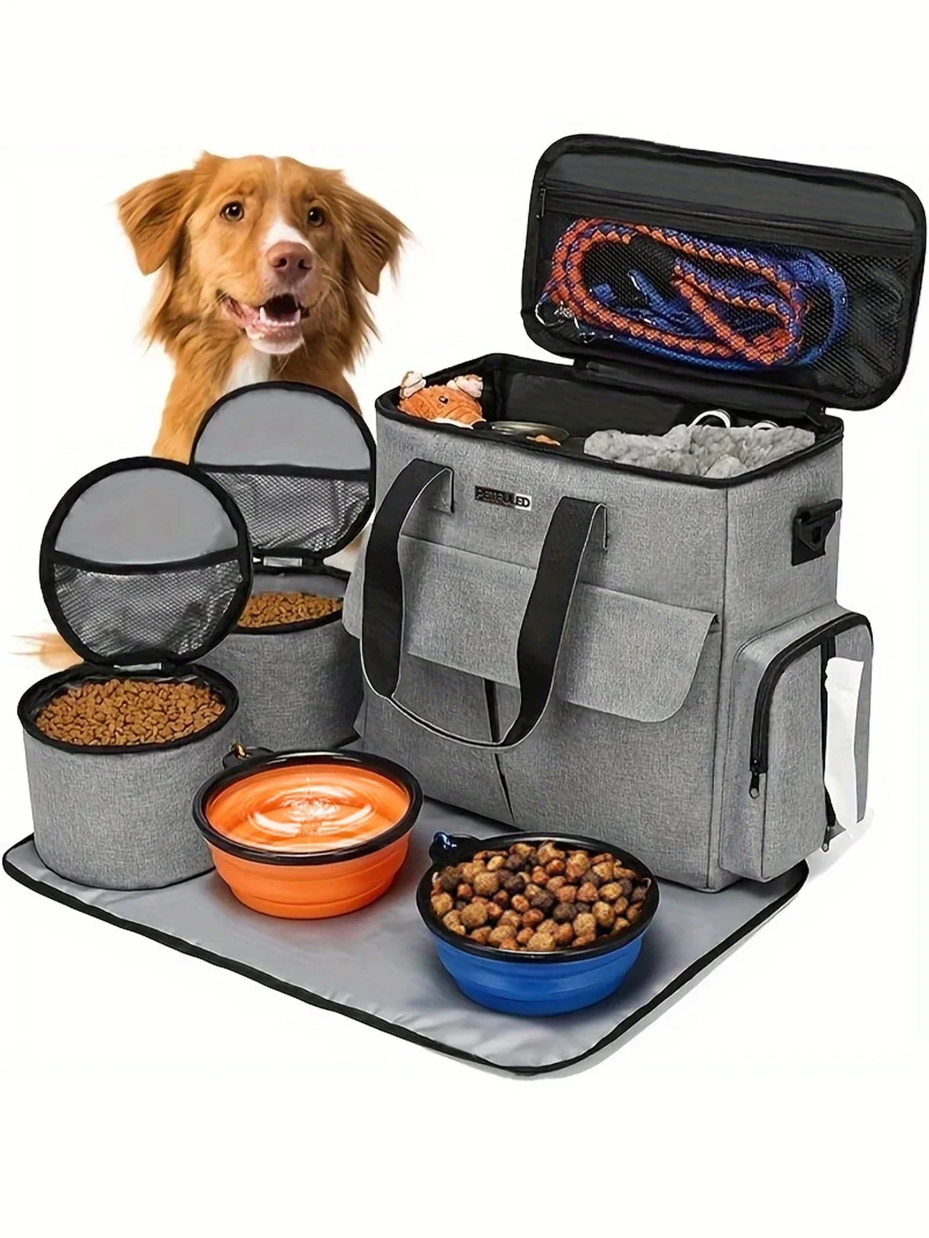 Sac de Voyage pour Chien – Kit Complet 6 Pièces