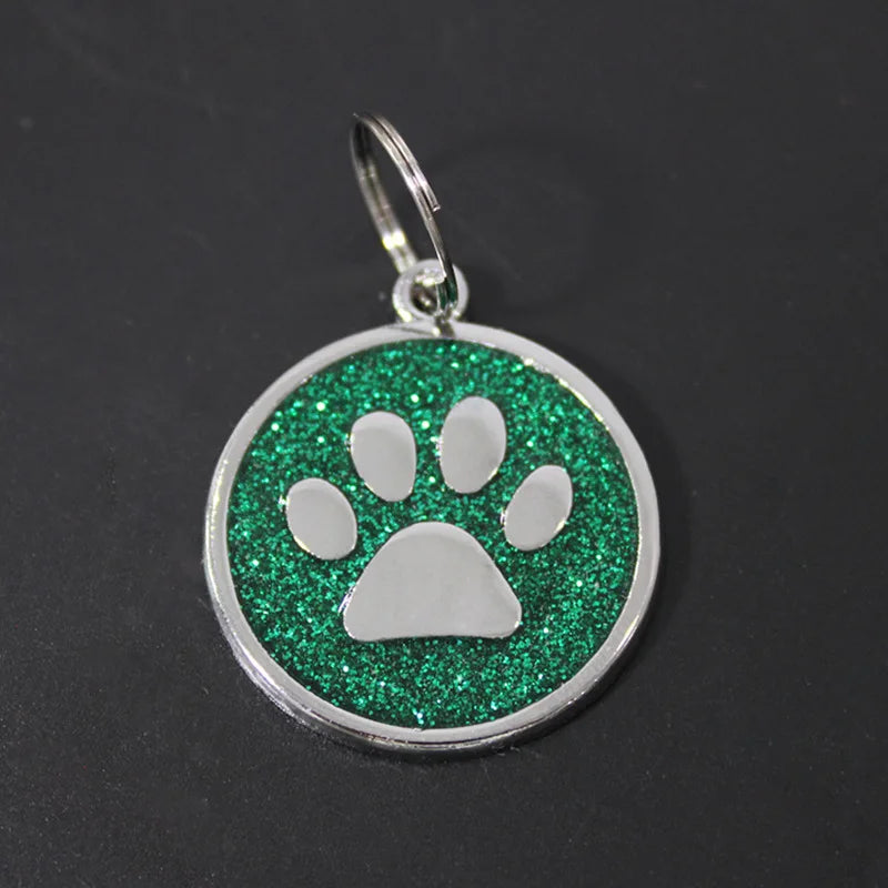 Médaille Pailletée – Gravée et Personnalisable pour Chien et Chat