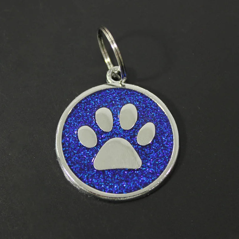 Médaille Pailletée – Gravée et Personnalisable pour Chien et Chat