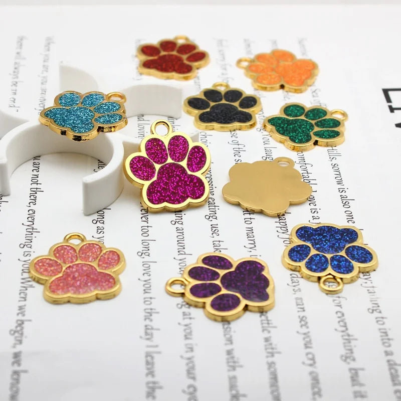 Médaille Pailletée – Gravée et Personnalisable pour Chien et Chat