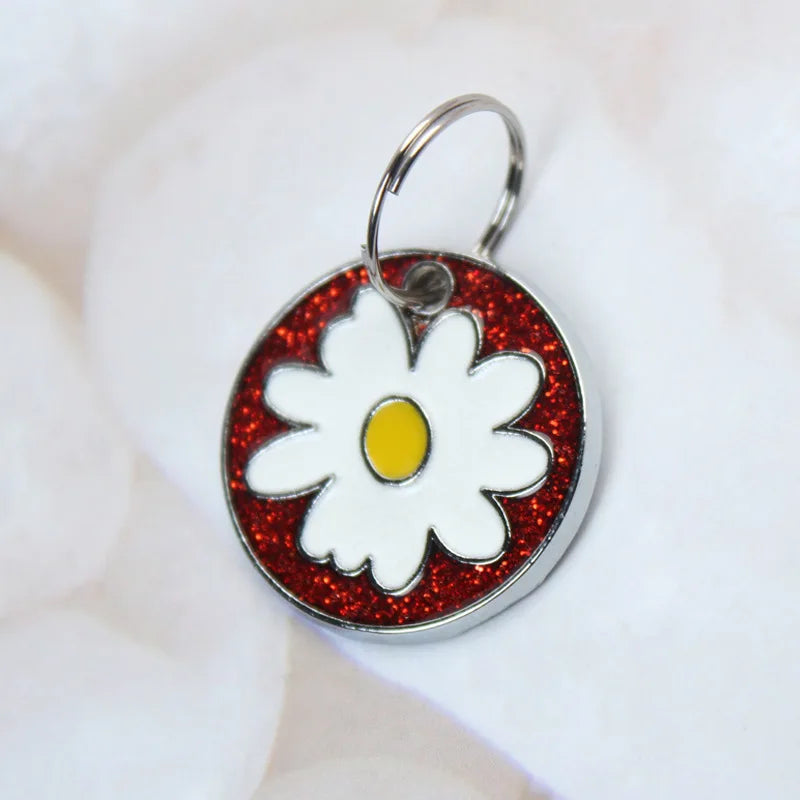 Médaille Pailletée – Gravée et Personnalisable pour Chien et Chat
