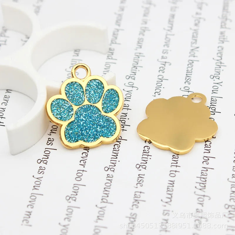 Médaille Pailletée – Gravée et Personnalisable pour Chien et Chat
