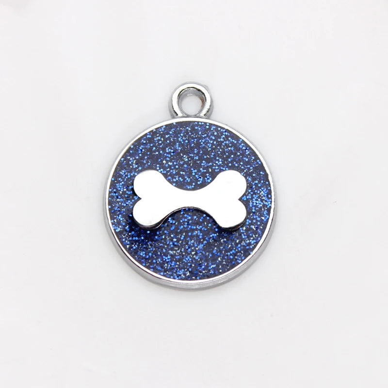 Médaille Pailletée – Gravée et Personnalisable pour Chien et Chat