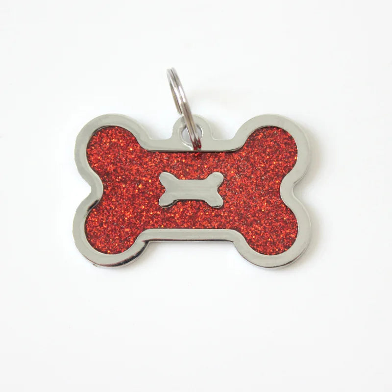 Médaille Pailletée – Gravée et Personnalisable pour Chien et Chat
