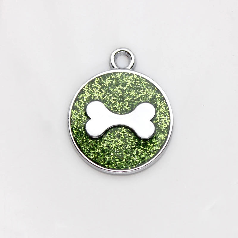 Médaille Pailletée – Gravée et Personnalisable pour Chien et Chat