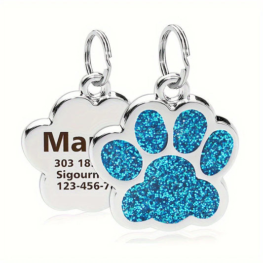 Médaille Pailletée – Gravée et Personnalisable pour Chien et Chat