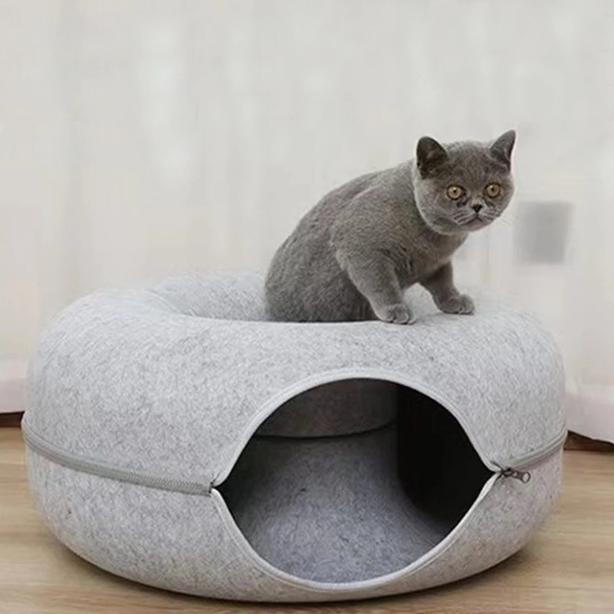 Tunnel Donut pour Chat – Disparaît dedans, ressort fou de joie