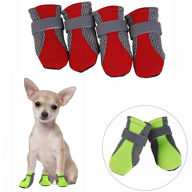 Chaussures d'été pour Chien – Légères, Respirantes & Réfléchissantes | Lot de 4