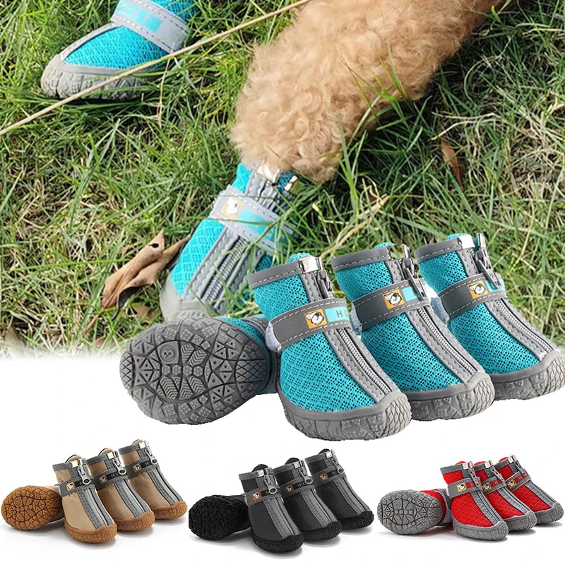 Chaussons Hiver pour Chien – Semelles Antidérapantes Epaisses & Chaudes | Lot de 4