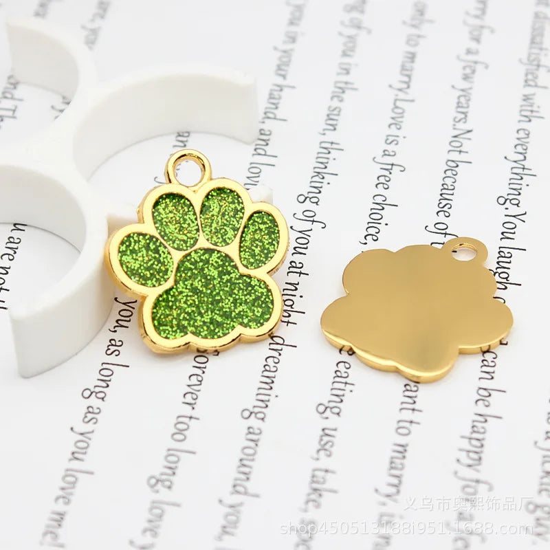 Médaille Pailletée – Gravée et Personnalisable pour Chien et Chat