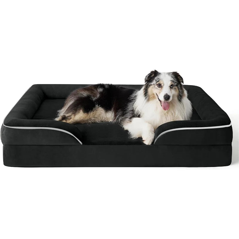 Lit Orthopédique pour Chien – Mousse Mémoire de Forme & Soutien Articulaire