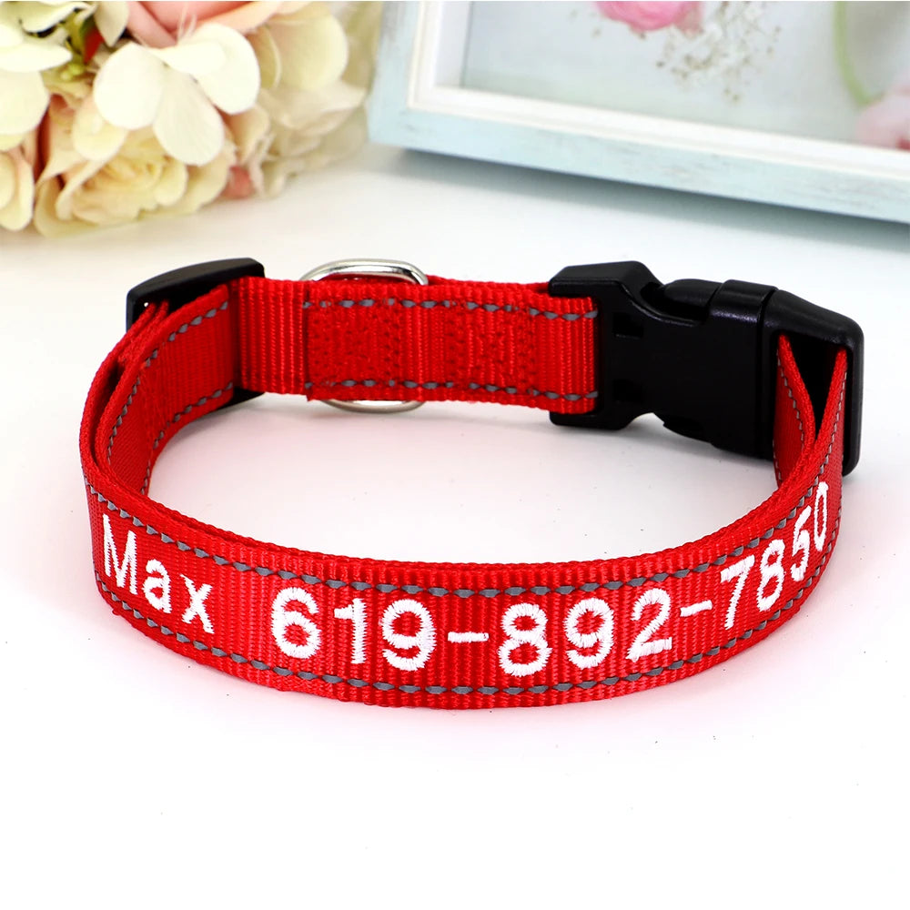 Collier Nylon Brodé Personnalisé pour Chien – Son prénom brodé sur mesure