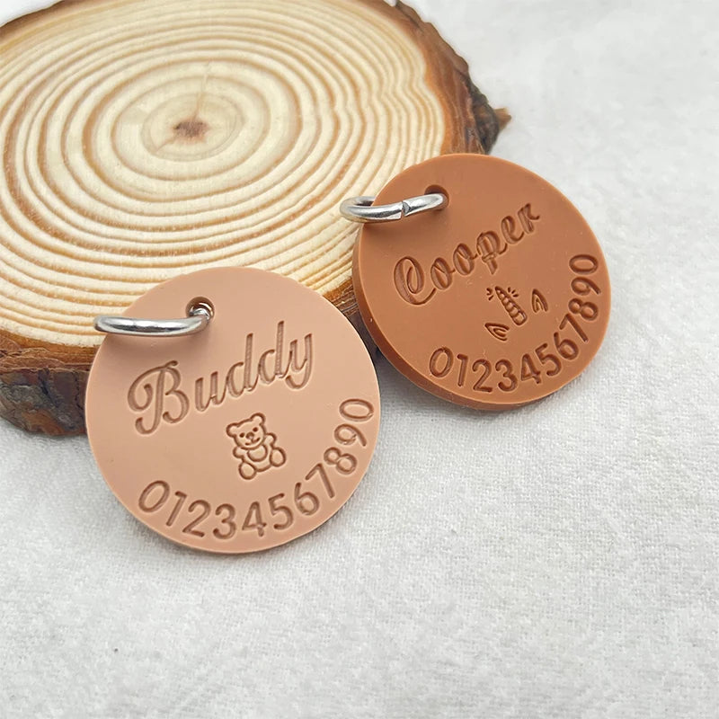 Médaille Silicone Personnalisée pour Chien et Chat – Colorée et unique