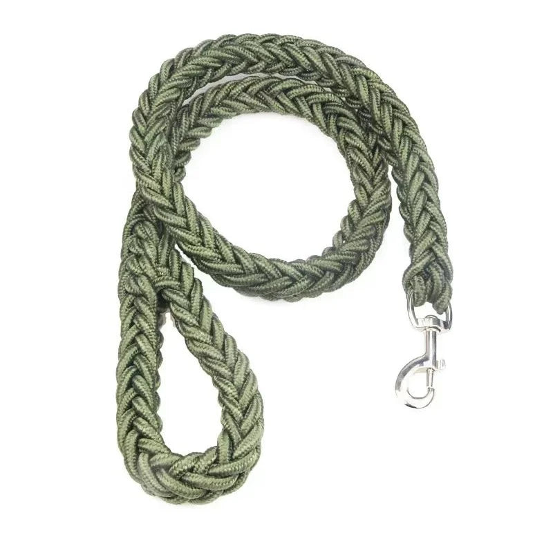 Laisse Tressée en Nylon pour Grand Chien – Solide comme un roc