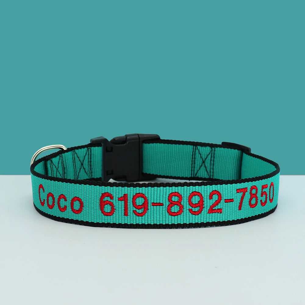 Collier Nylon Brodé Personnalisé pour Chien – Son prénom brodé sur mesure