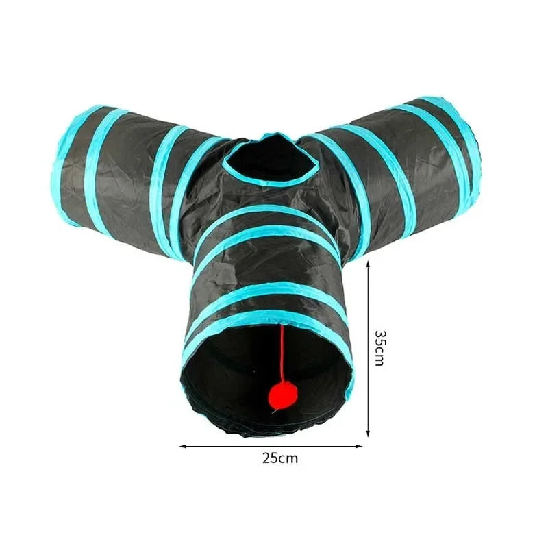 Tunnel de Jeu Pliable pour Chat – Cache-cache, poursuite & sieste garantis !