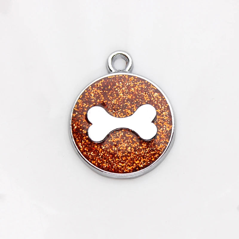 Médaille Pailletée – Gravée et Personnalisable pour Chien et Chat