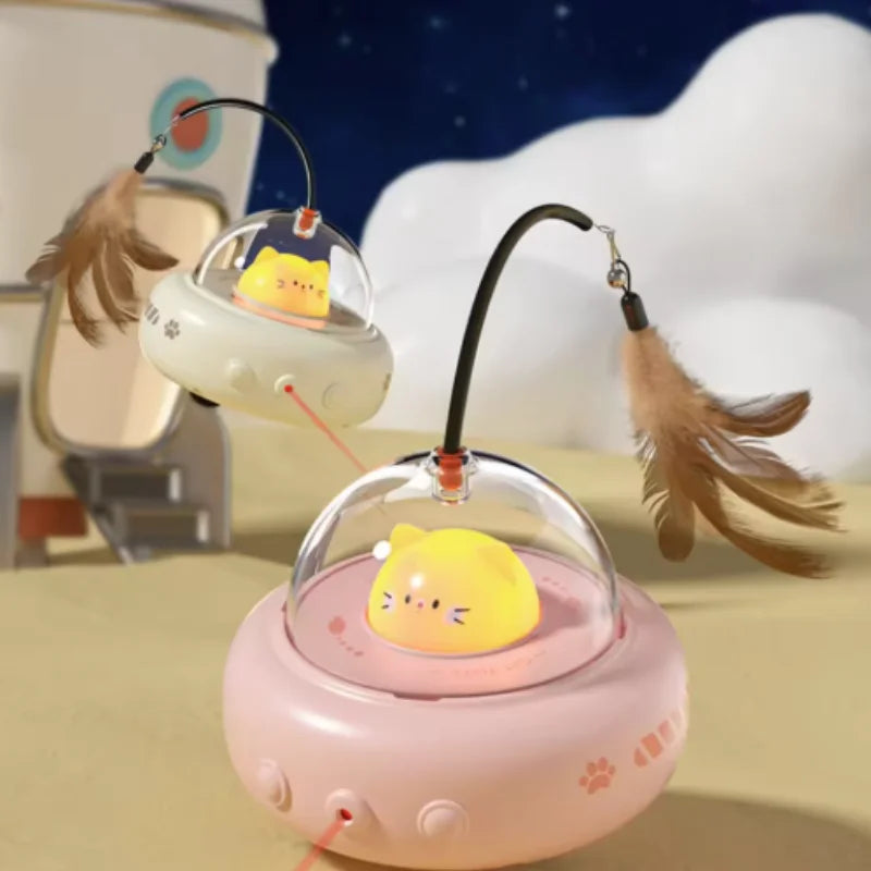 Baguette à Plumes Électrique pour Chat – Il chasse, tu regardes !