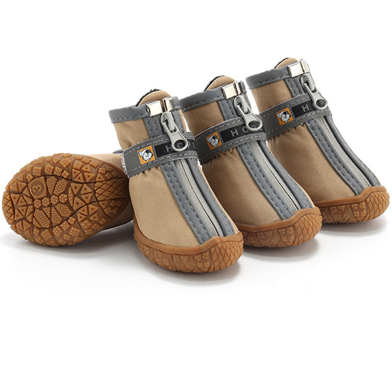 Chaussons Hiver pour Chien – Semelles Antidérapantes Epaisses & Chaudes | Lot de 4