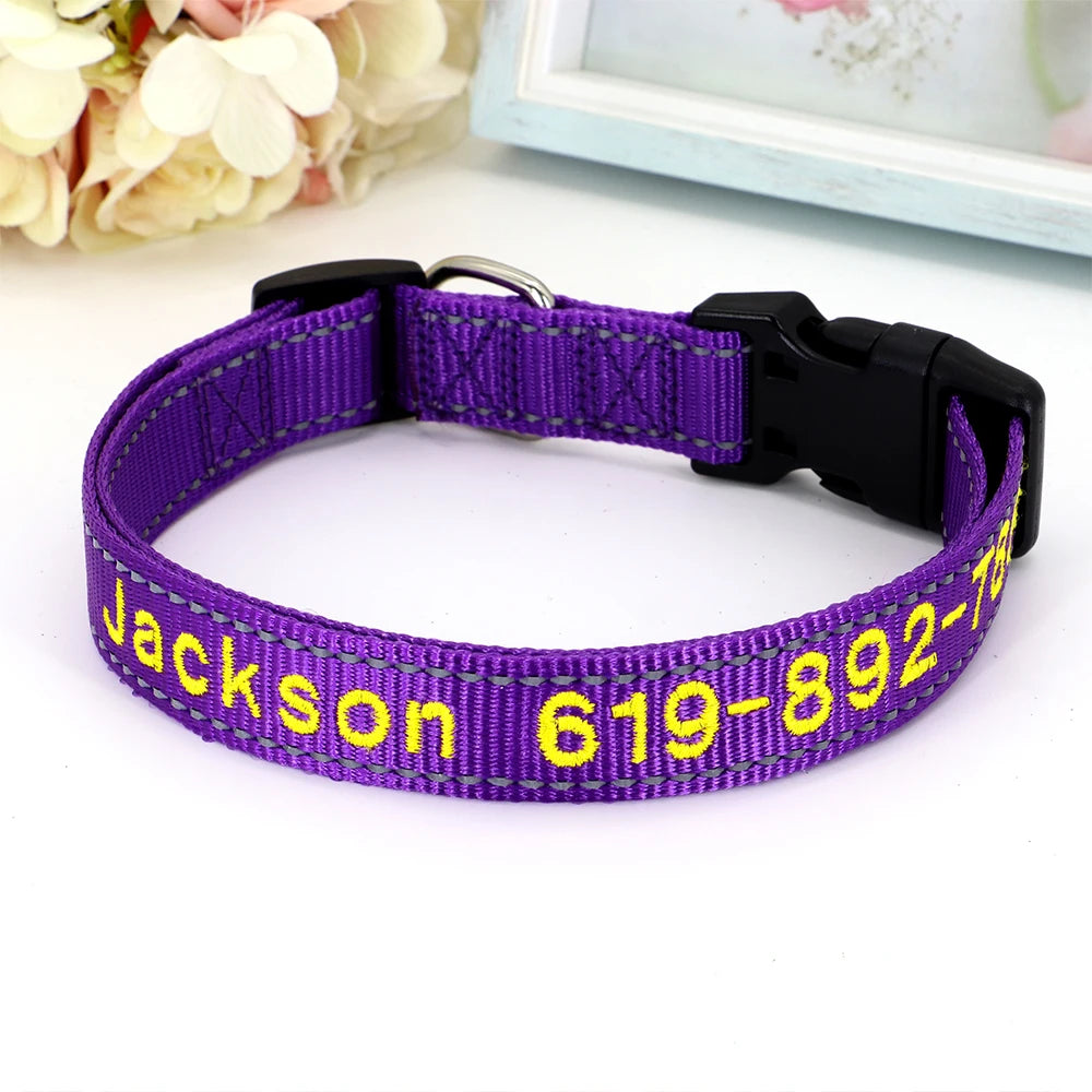 Collier Nylon Brodé Personnalisé pour Chien – Son prénom brodé sur mesure