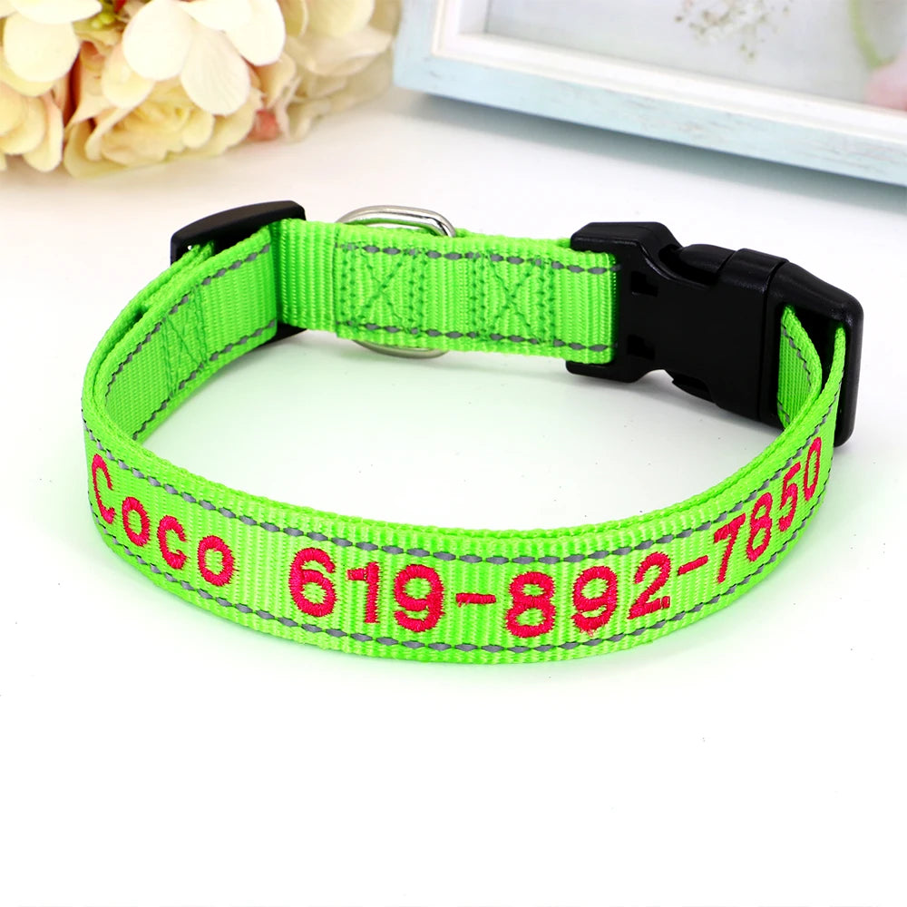 Collier Nylon Brodé Personnalisé pour Chien – Son prénom brodé sur mesure
