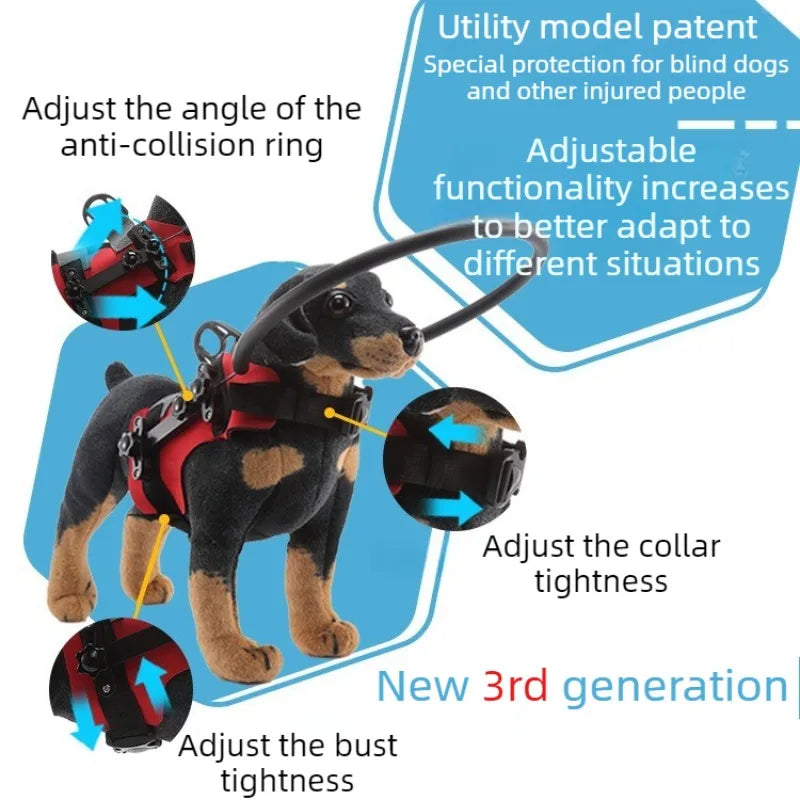 Harnais Halo pour Chien Aveugle – Protection Anti-Collision