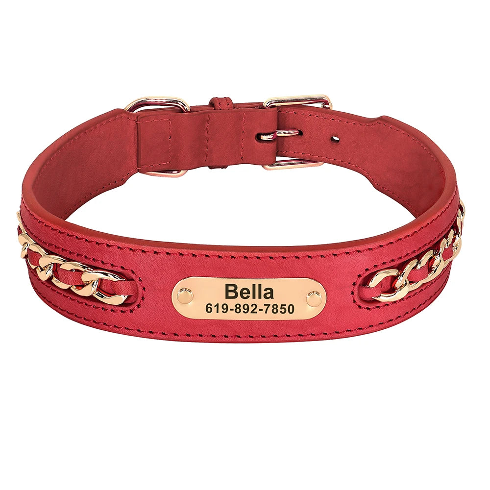 Collier en Cuir Personnalisé pour Chien – Élégant et unique