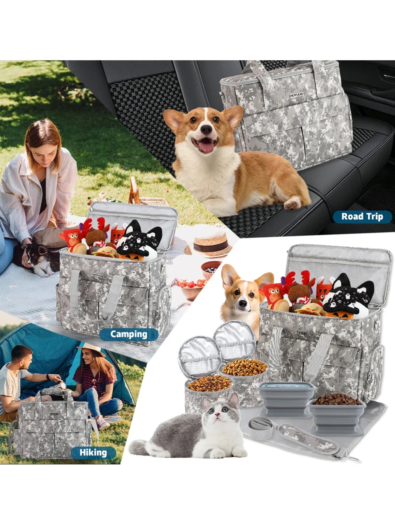 Sac de Voyage pour Chien – Kit Complet 6 Pièces
