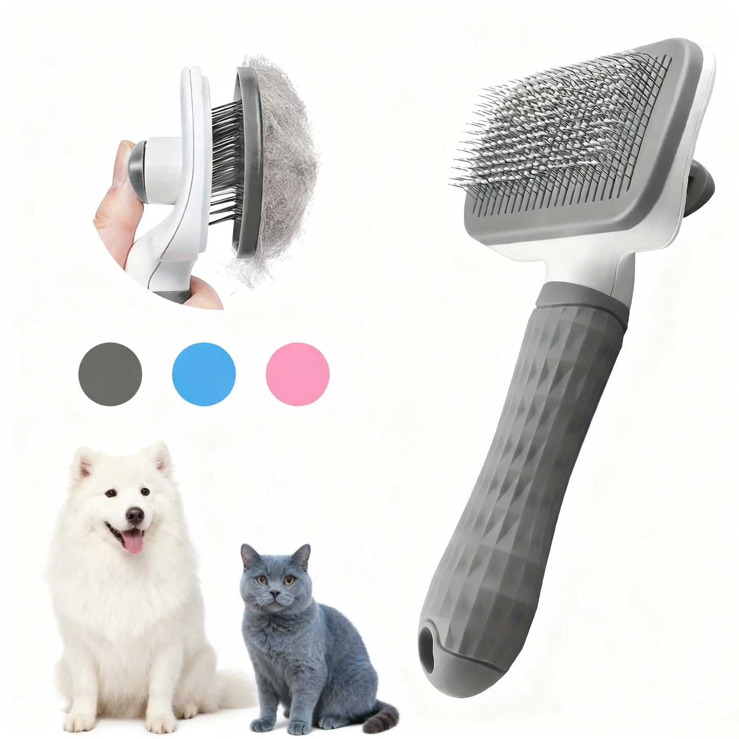 Brosse Auto-Nettoyante pour Chien et Chat – Fini les poils partout