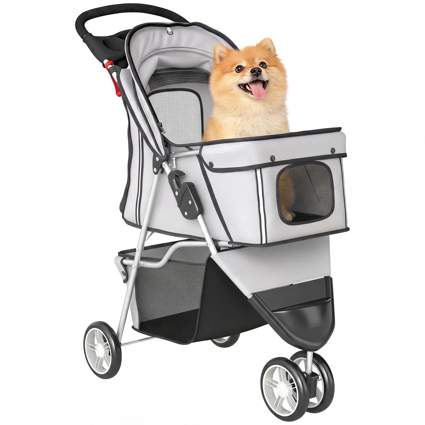 Poussette pour Chien – Légère, Pliable & Sécurisée jusqu'à 10 kg